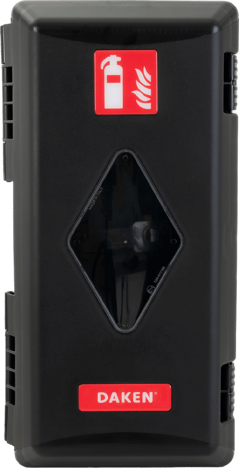 DAKEN Adamant Boîte Extincteur 6 Kg - Coffret Protection Extincteur Camion Tracteur Bus - IP59K TÜV VCA - 310x671x247 Mm