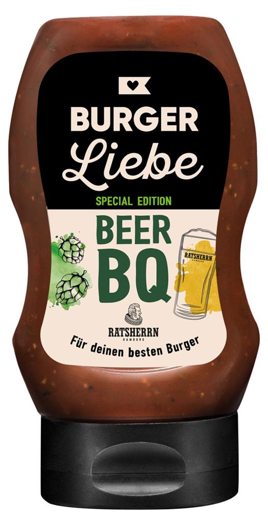 BURGER LIEBE Burgersoße - BeerBQ - 300ml- vegan - ohne Konservierungsstoffe [11]50533000