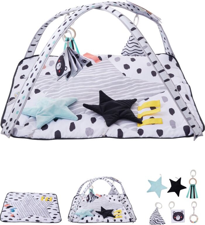 StarTech Sensorische Spielmatte Erlebnisdecke mit Spielbogen und 6 Spielzeugen - 875x875x440mm YEYDJSDGDPMTWHLQYV0