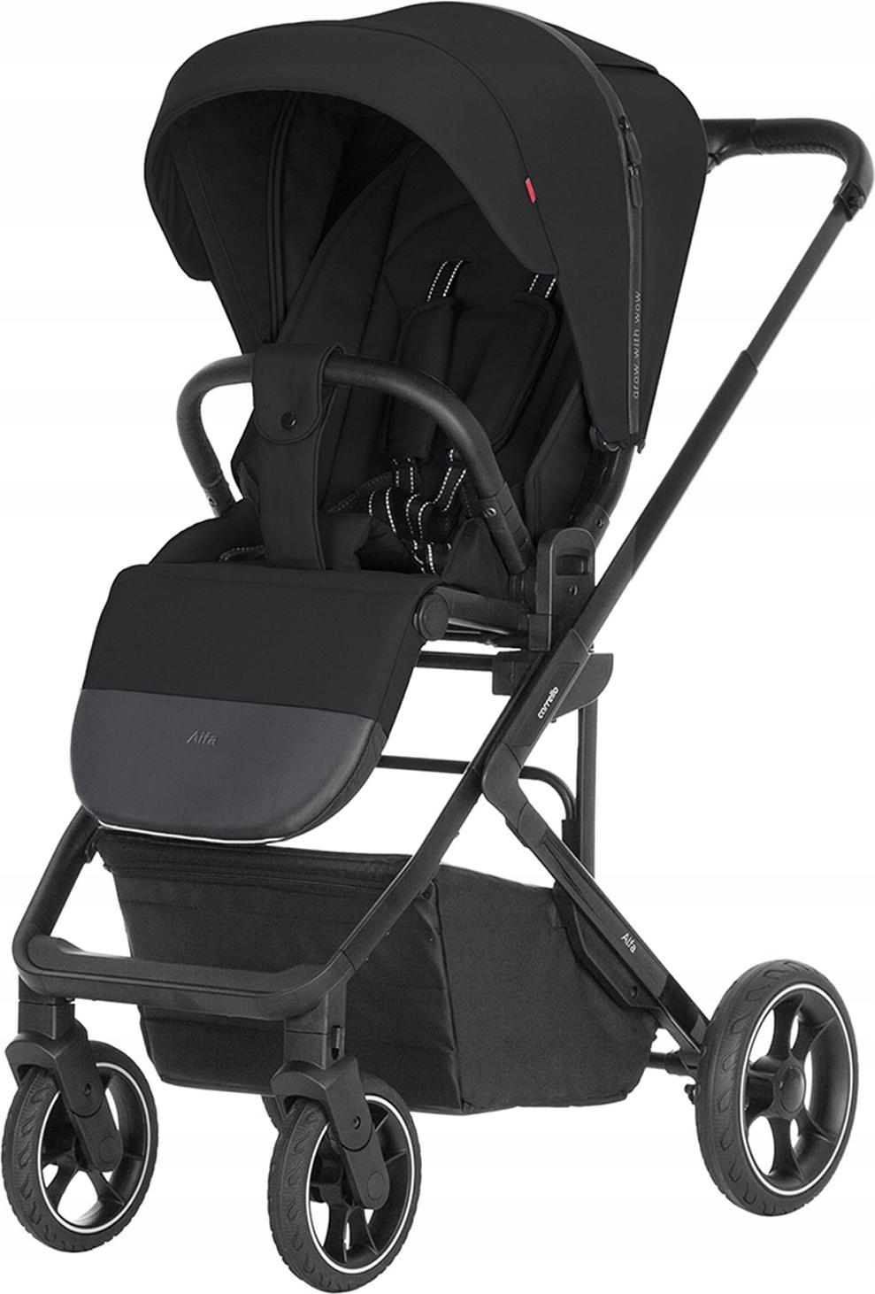 Kinderwagen Alfa 5508 2024 Midnight Black - 3 Pos. Grössere Räder, Neu