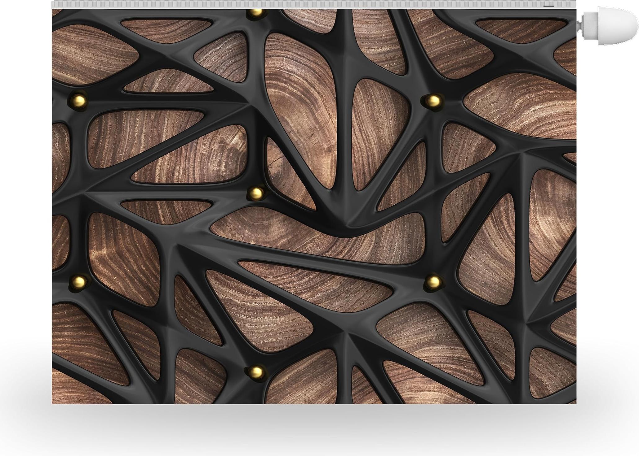 HUBDECO Magnetický kryt na radiátor 100x60cm Magnetický kryt na radiátor Sieťový motív Vodotesný, Zvýšená odolnosť proti oderu, Kryt na radiátor