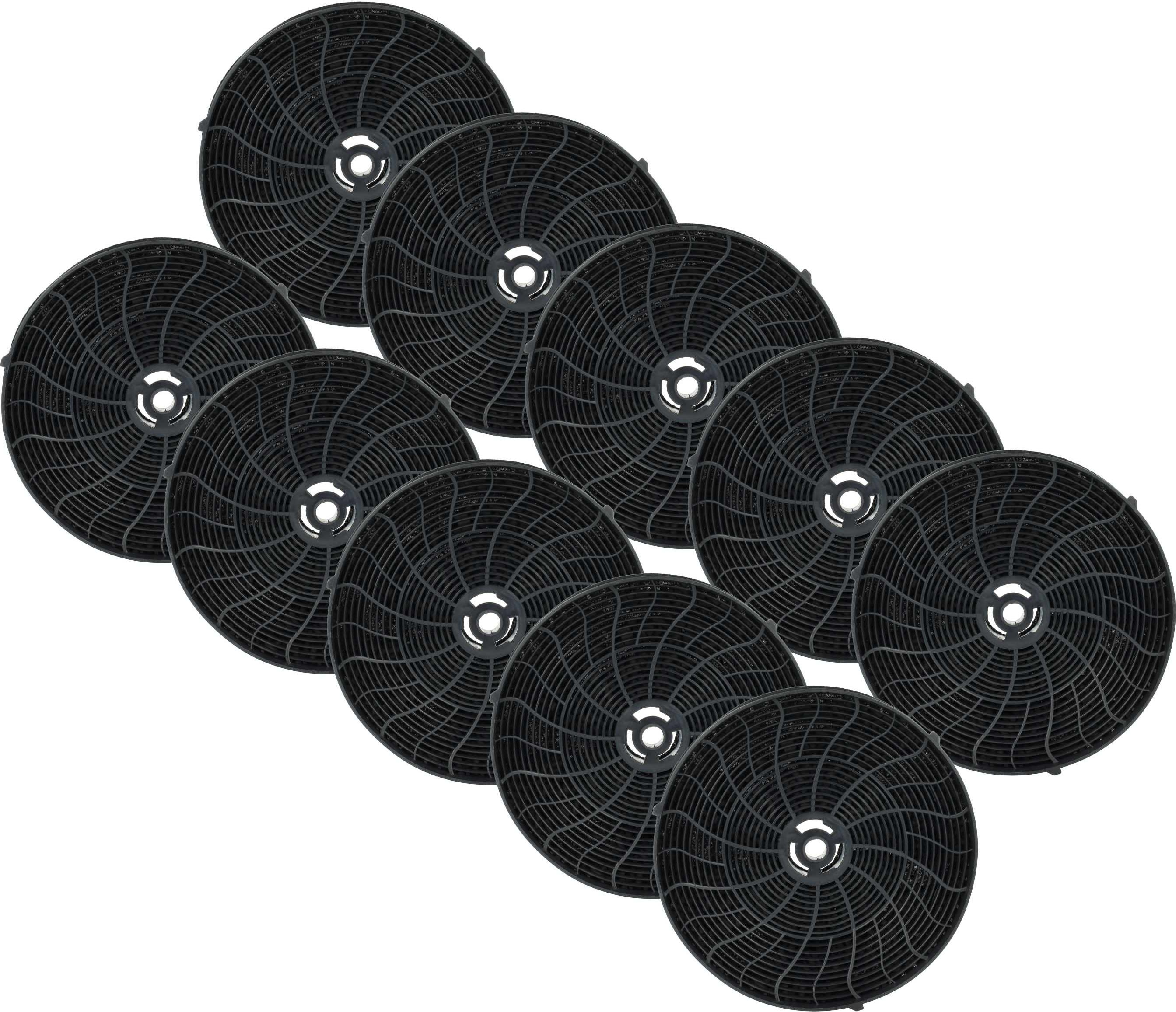 vhbw 10x Aktivkohlefilter Ersatz für JUNO 405521750/1, 38668, 405517113/8, 4055171138, 405521750, 405517113, 4055217501 für Dunstabzugshaube