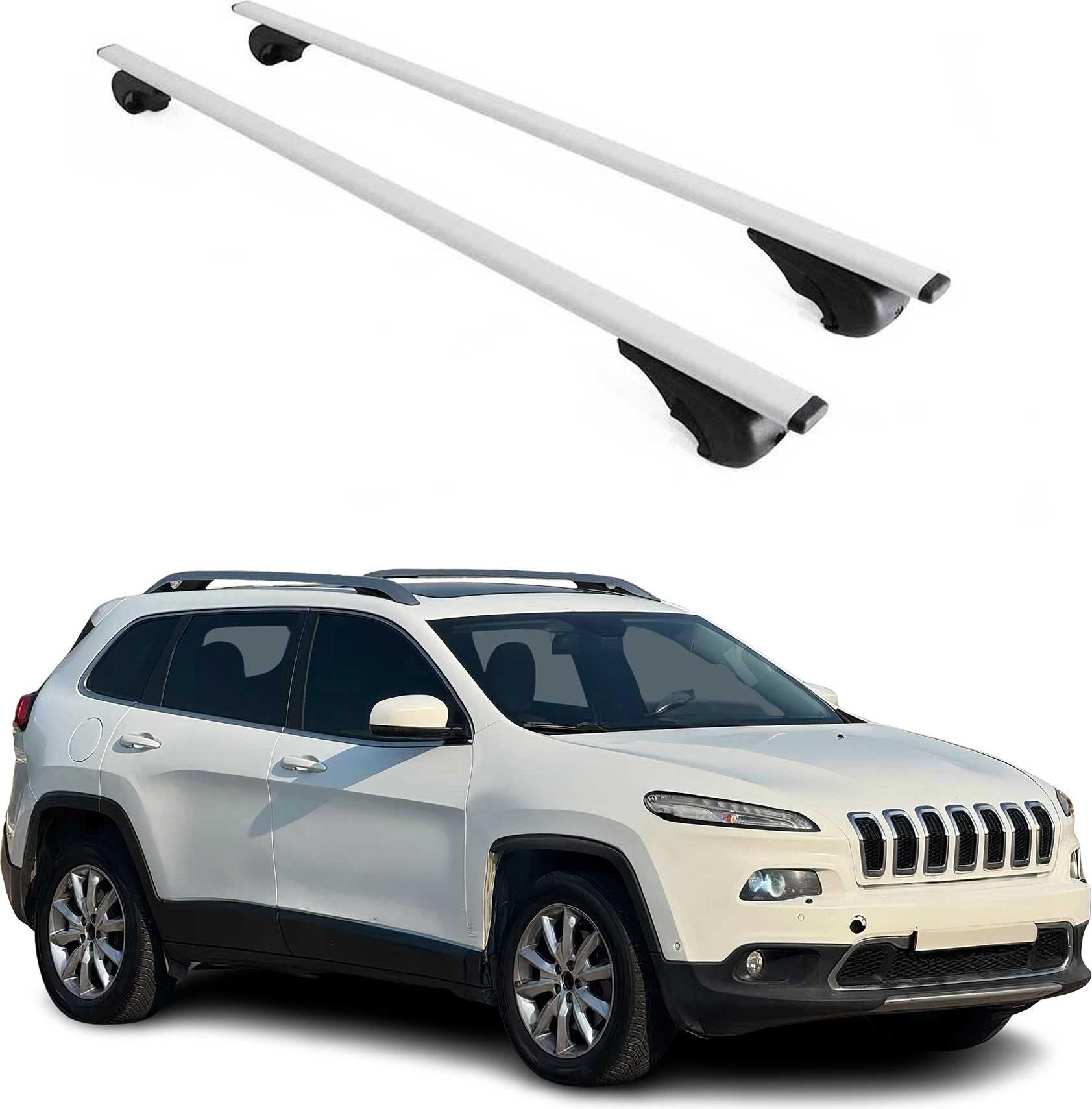 OMAC Dachträger Grundtäger für Jeep Cherokee KL 2014-2018 Pre-FL 75kg Metall Grau 2x