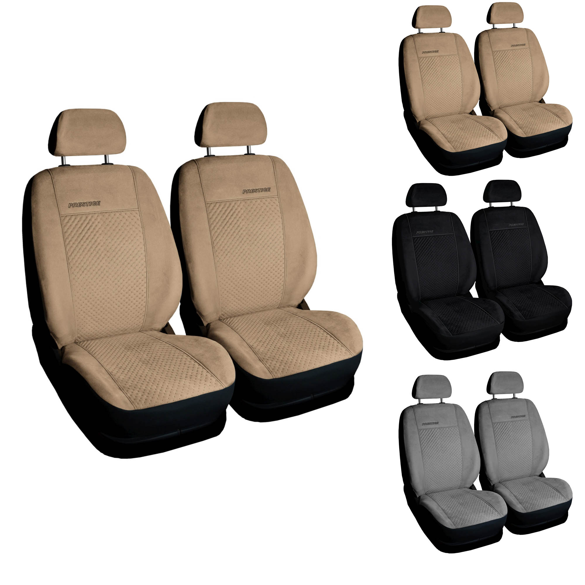Autositzbezüge AUTO PLUS Universal Leder Mit Hoher Rückenlehne, Premium  Wasserdicht, Komplettset, Airbag Kompatibel Von 43,36 €