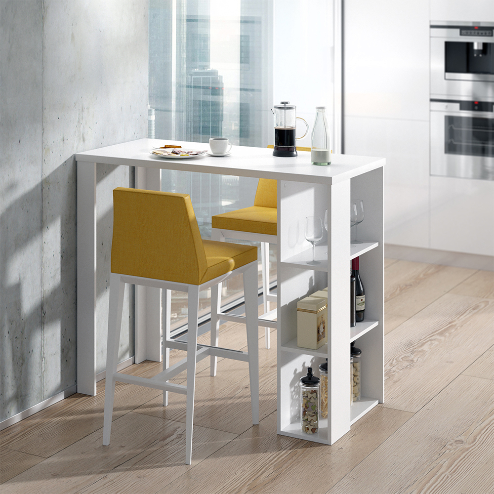 Vicco Tavolo bar alto Noel, 120 x 60 cm, Bianco