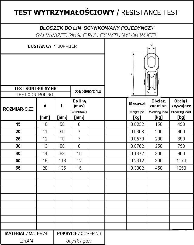 UN Einzelne Festseilrolle 50Mm - Bl50 Poj