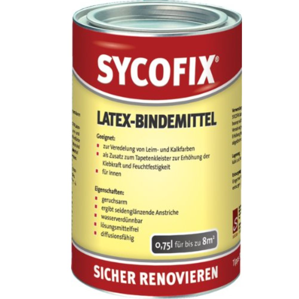 Sieder Sycofix Latex Bindemittel farblos 750ml Zusatz Leim - u. Kalkfarben Versiegelung 0489890