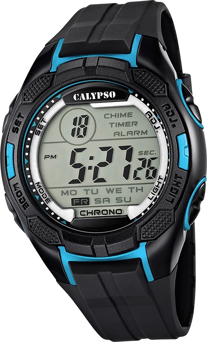 Pánske hodinky Calypso Rubber black blue Calypso Digital Wristwatch D2UK5627/2