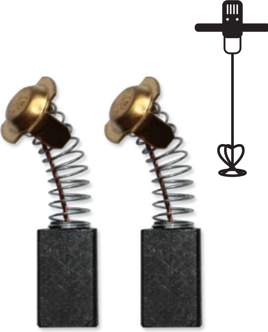 dedra Elektrographitbürste für DED7748, A142210 YSG003