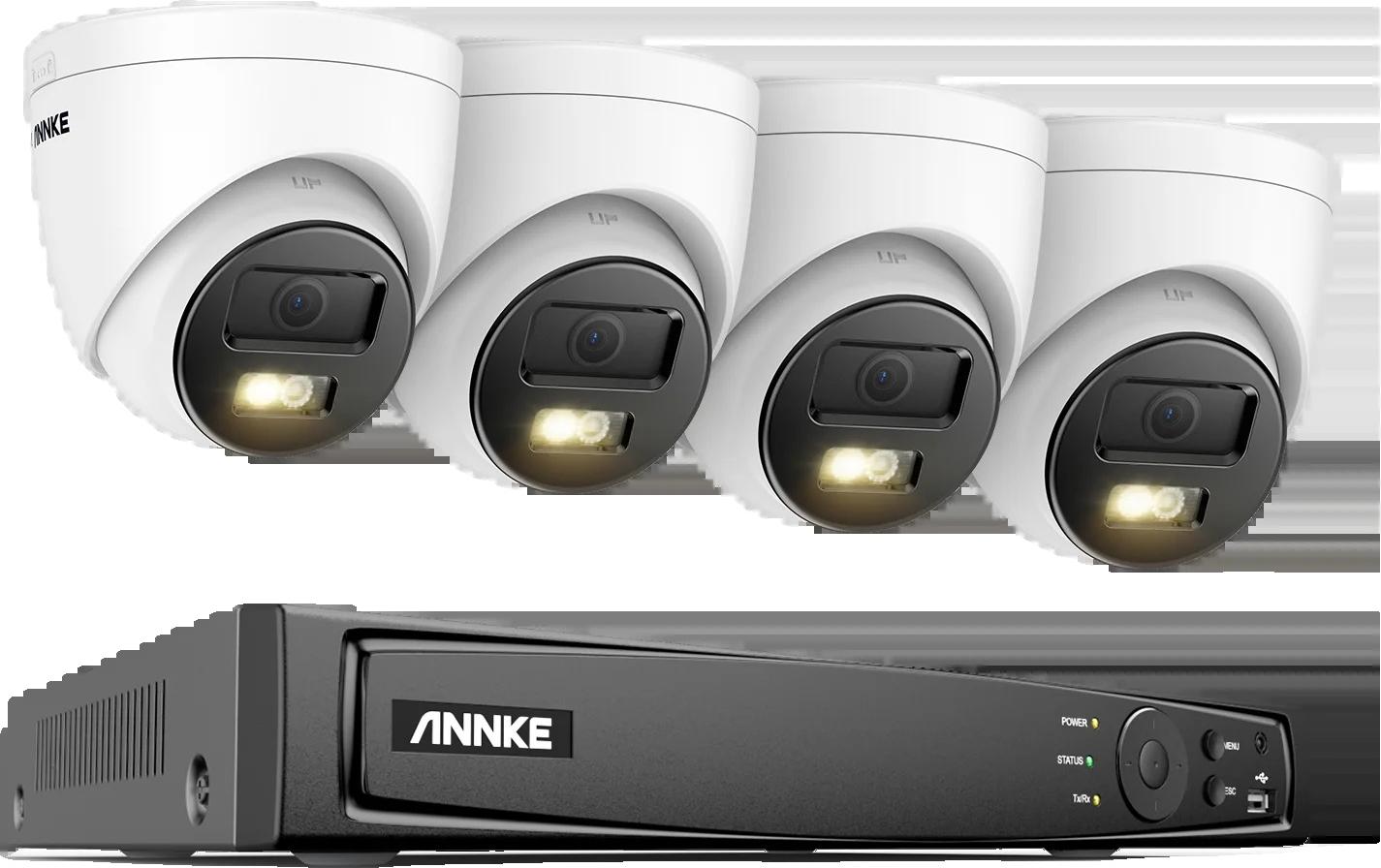 Bezpečnostný kamerový systém, 8-kanálový video vstup, rozlíšenie 12MP, 8CH NVR 4PCS camera-b, žiadny