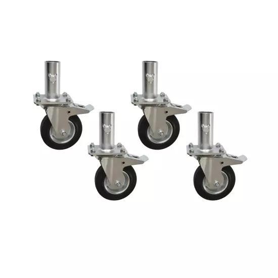 Sonstige 4 Stk. Gerüstrollen Gerüsträder Gerüstfuss Beine für Gerüste Verzinkt fi 125