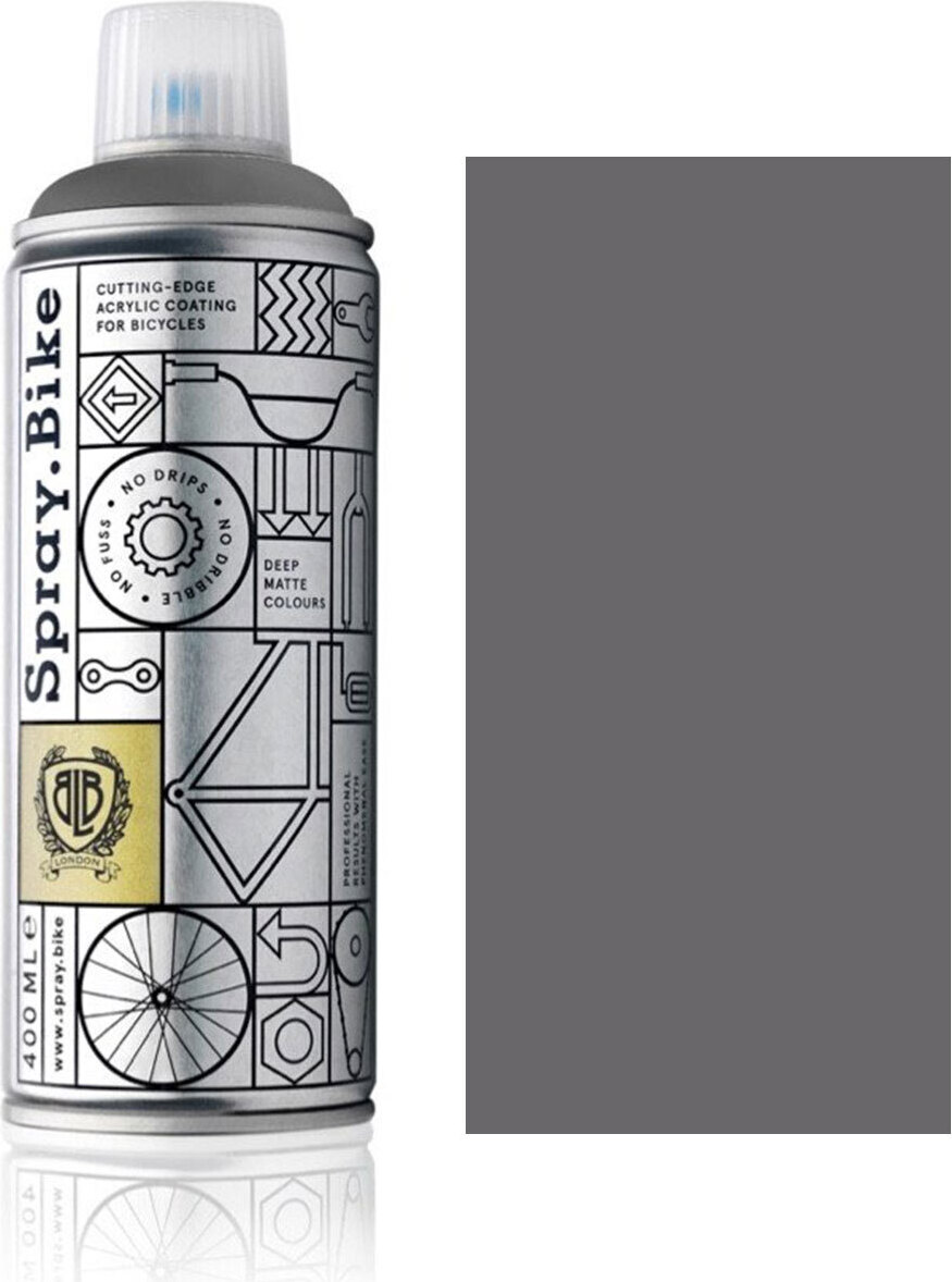 SPRAY.BIKE Fahrrad Lackspray Keine GRUNDIERUNG notwendig - Acryllack Spray 400 ml, Farbe:Gray's Inn COSMOS-48123