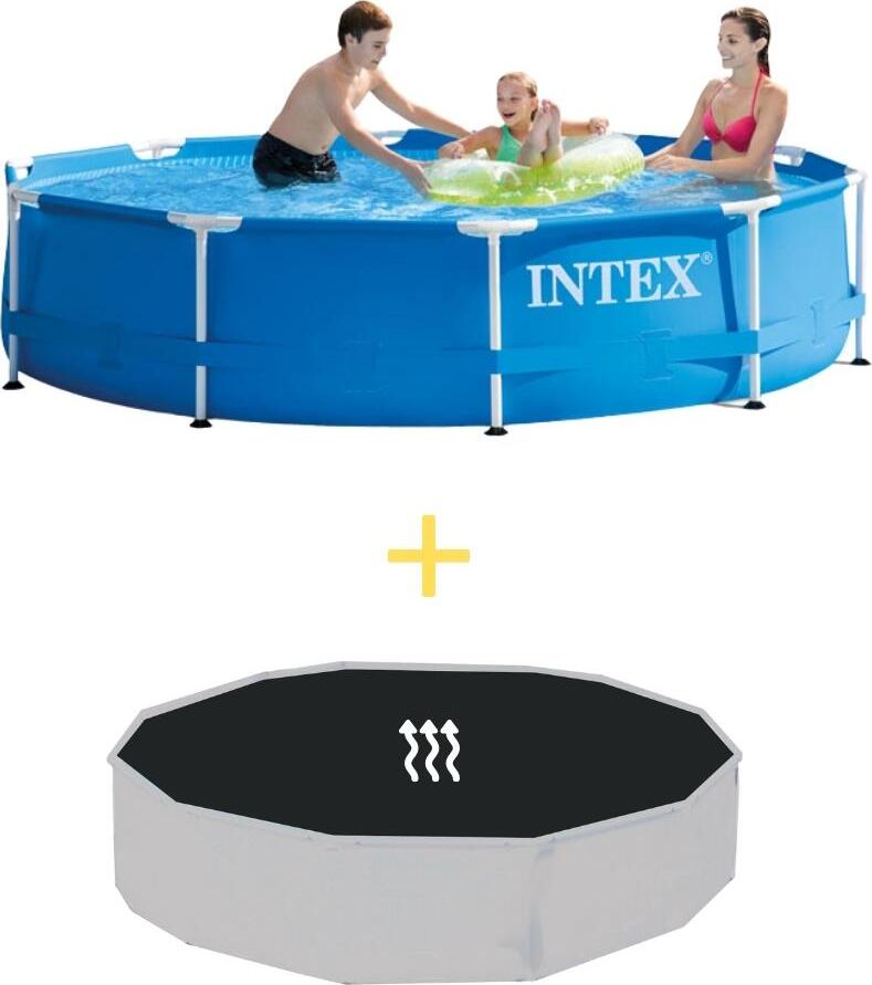 Bazén s kovovým rámom Intex - 305 x 76 cm - vrátane solárnej plachty
