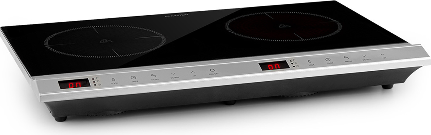 MisterCook Duo Kochplatte Infrarot-Kochfeld | 2 Kochzonen | 3000W | 10
