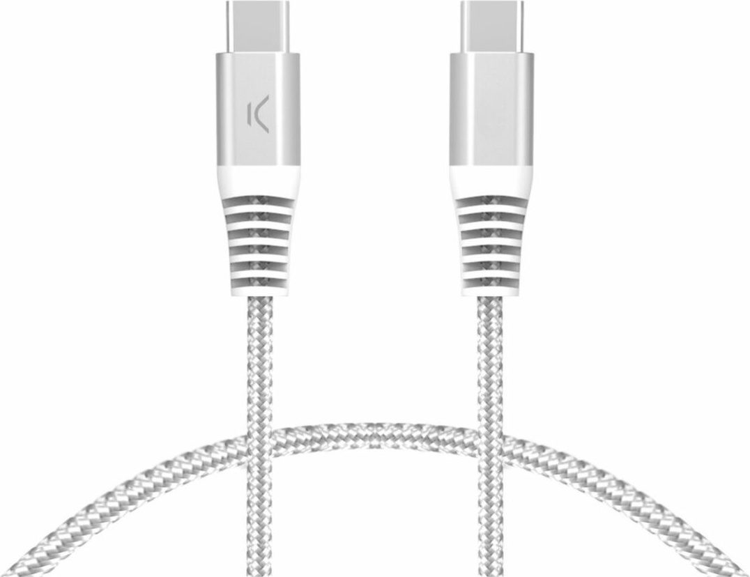USB-C zu USB-C-Kabel KSIX Weiß BXCUCC2T2