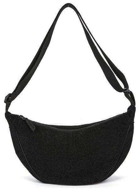 OEM Schwarze Damen-Schultertasche aus Leder mit verstellbarer Riemenlänge 2026