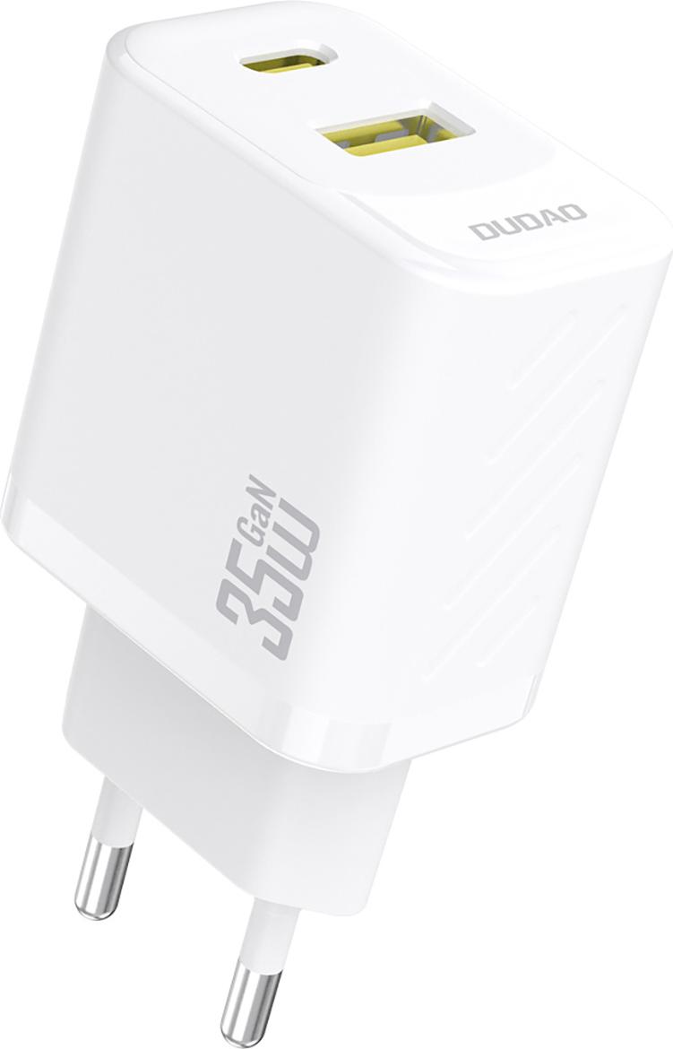 Dudao A27 MaxC 35W GaN Wandladegert USB-C & USB-A PD Wei QN-345