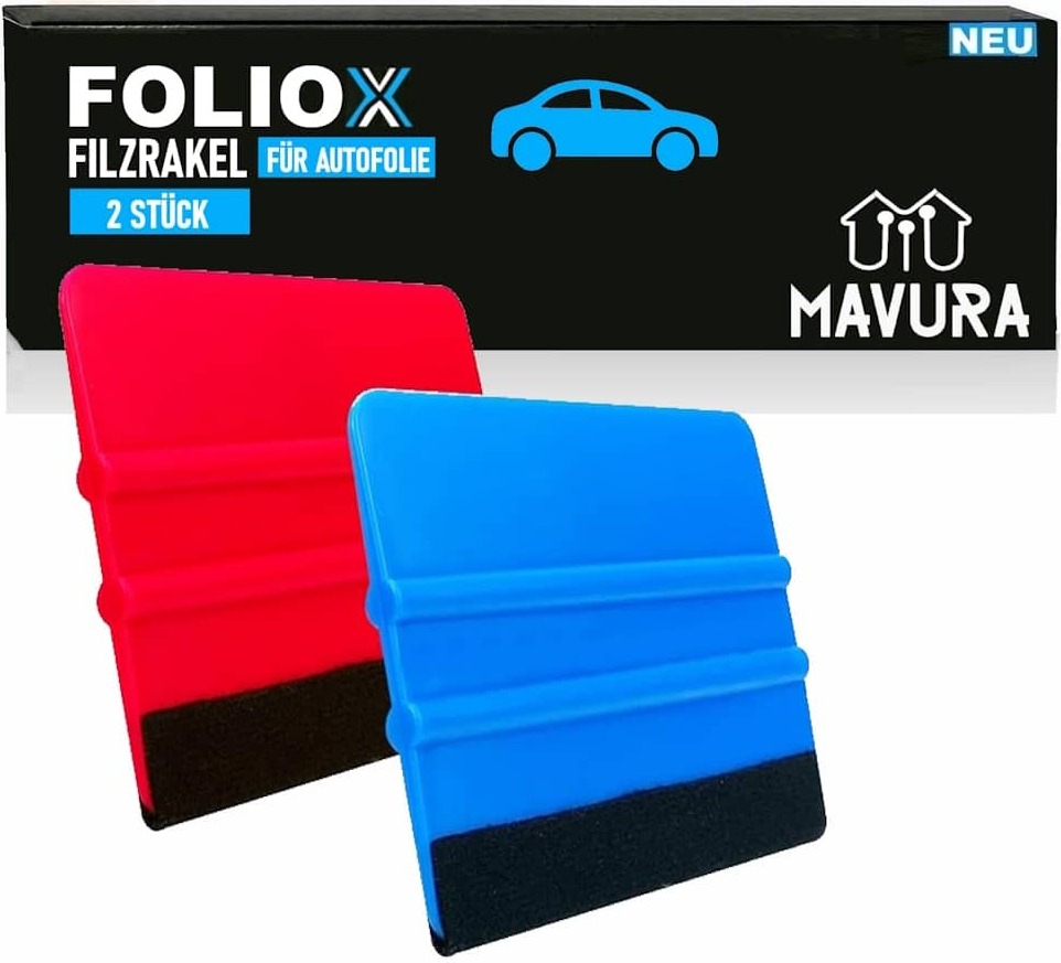 MAVURA FOLIOX Folienrakel Auto Folien Rakel Werkzeug Filzkante Filzrakel Verkleberakel B1130