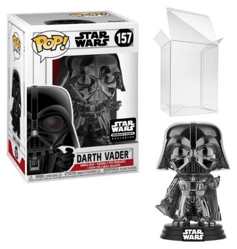 Funko Pop! Star Wars - Darth Vader (Black Chrome) #157 Smugglers Bounty Exclusive 889698389808