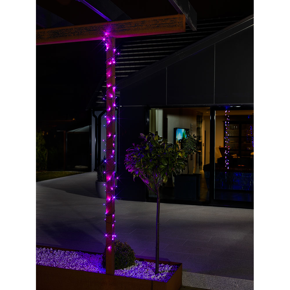 Konstsmide 6m Micro LED Lichterkette mit rot/blau Farbwechsel 40 farbwechselnde Dioden IP44 SKA-8921