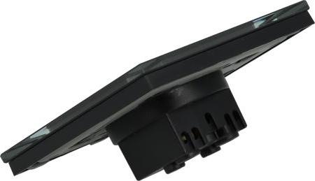 Smart Home Einzelne schwarze 230V-Stiftsteckdose mit Glasrahmen__