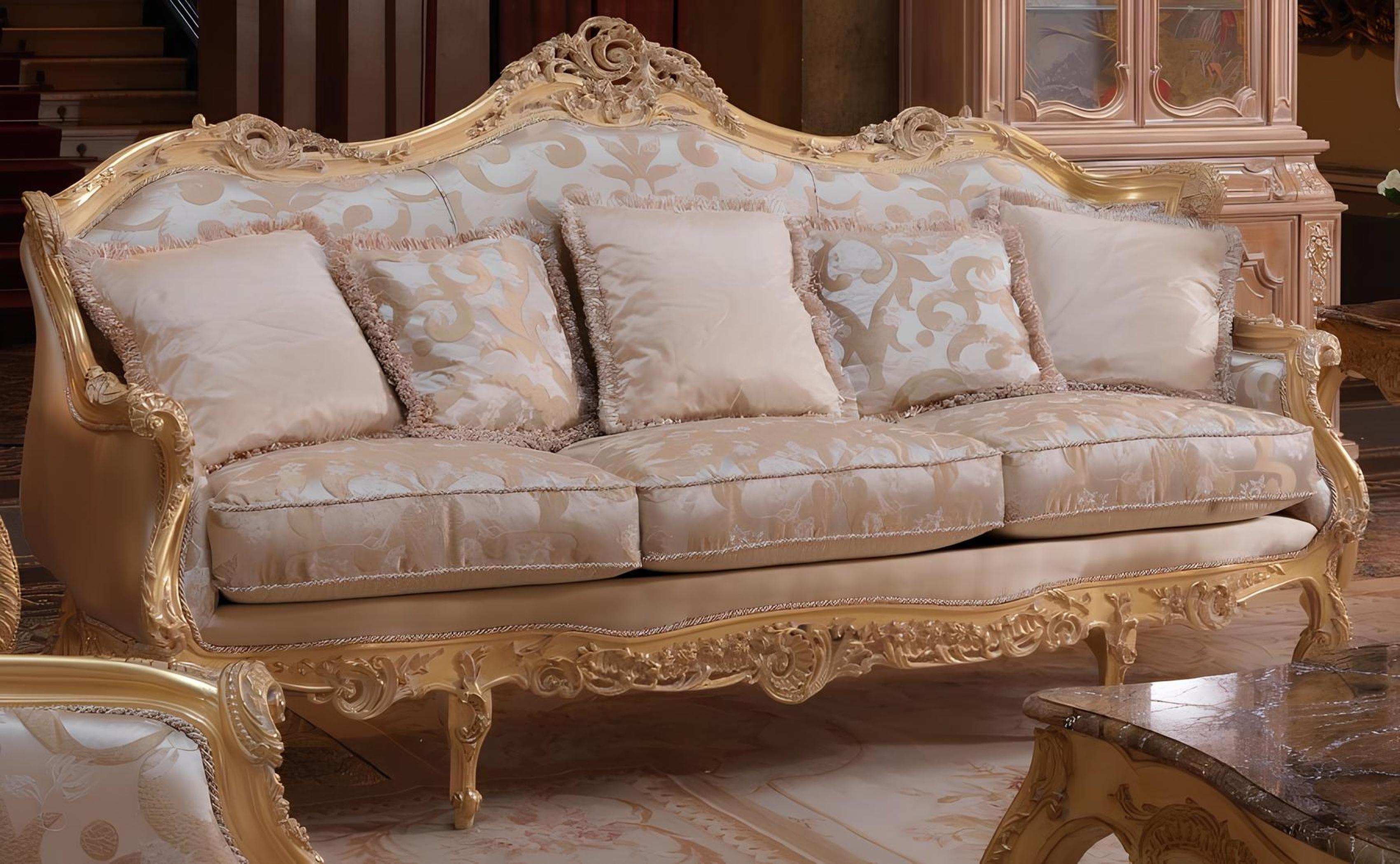 Xl Moebel Gmbh Klassisches Dreisitzer-Sofa, Sofapolsterung, braunes Sofa, Chesterfield, Möbel JVM4069424162813