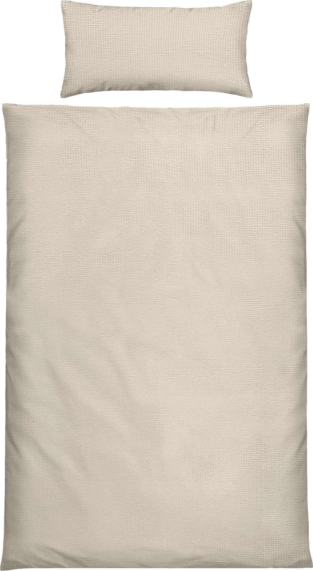 Erwin Müller Bettwäsche Wertingen" creme 1x 155x220 cm + 1x 40x80 cm"