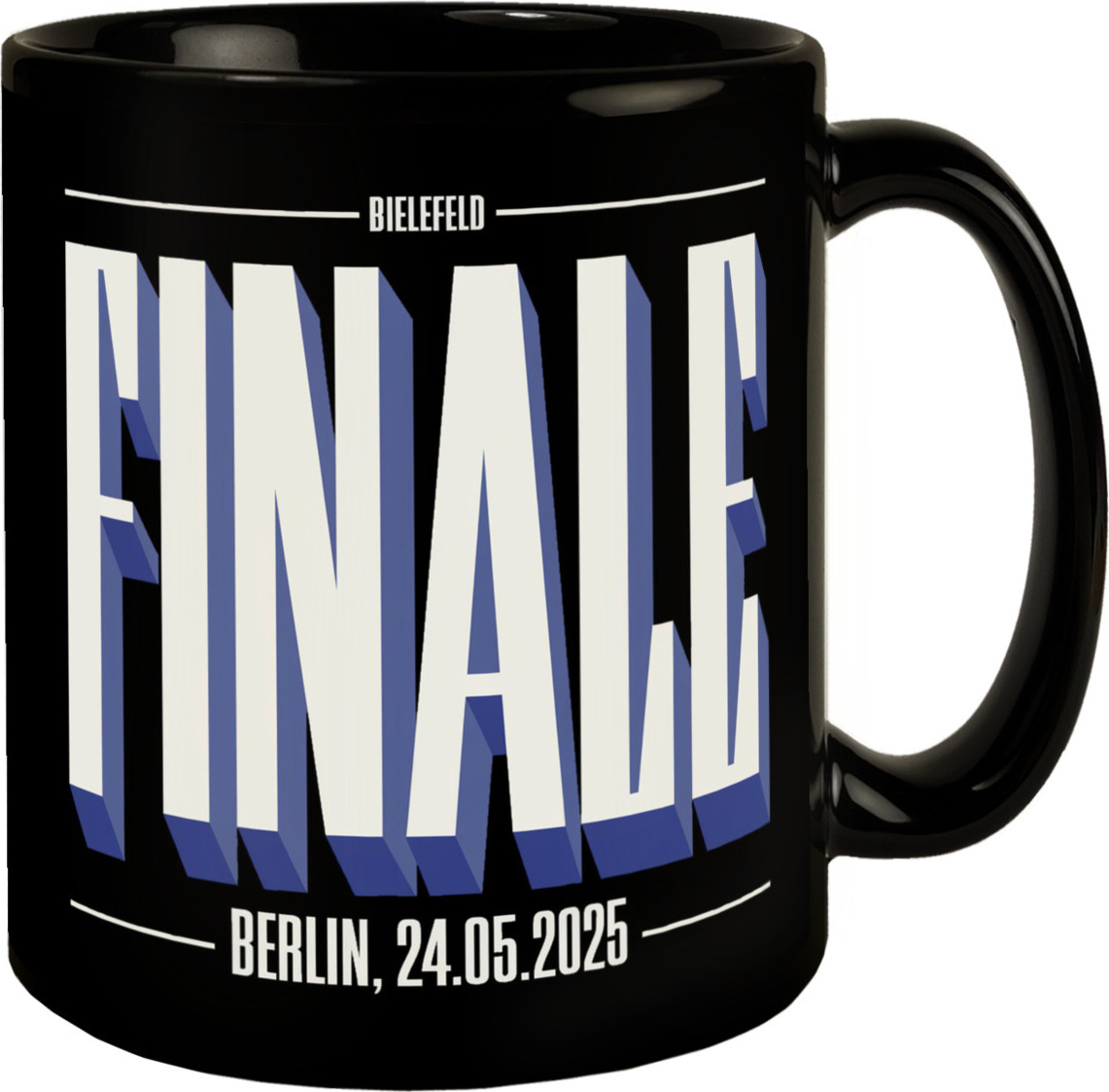 speecheese FINALE 2025 Bielefeld Tasse für das Pokalfinale in Berlin