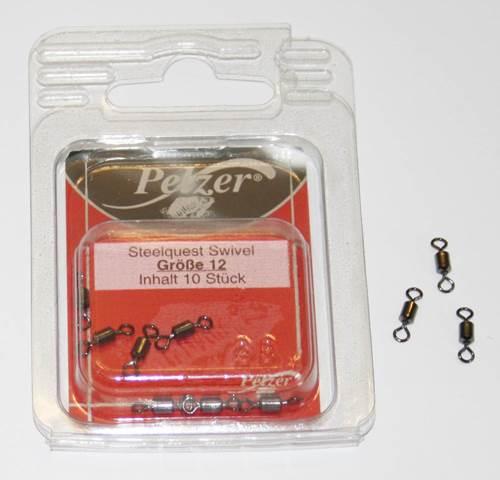 Mosella Pelzer Steelquest Swivels Gr.12 10 Stück