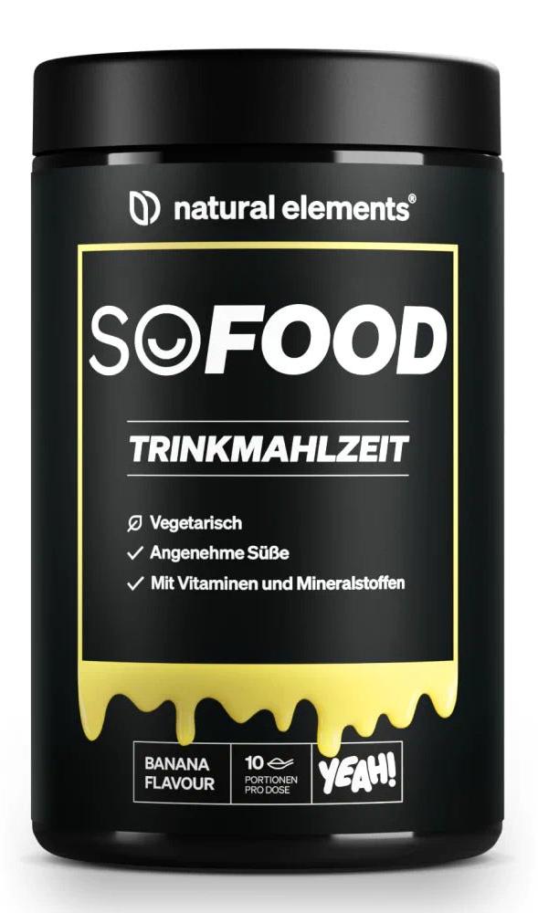 Natural Elements So Food Trinkmahlzeit - 900 g Pulver_für 10 Tage / Banana 49076206502225