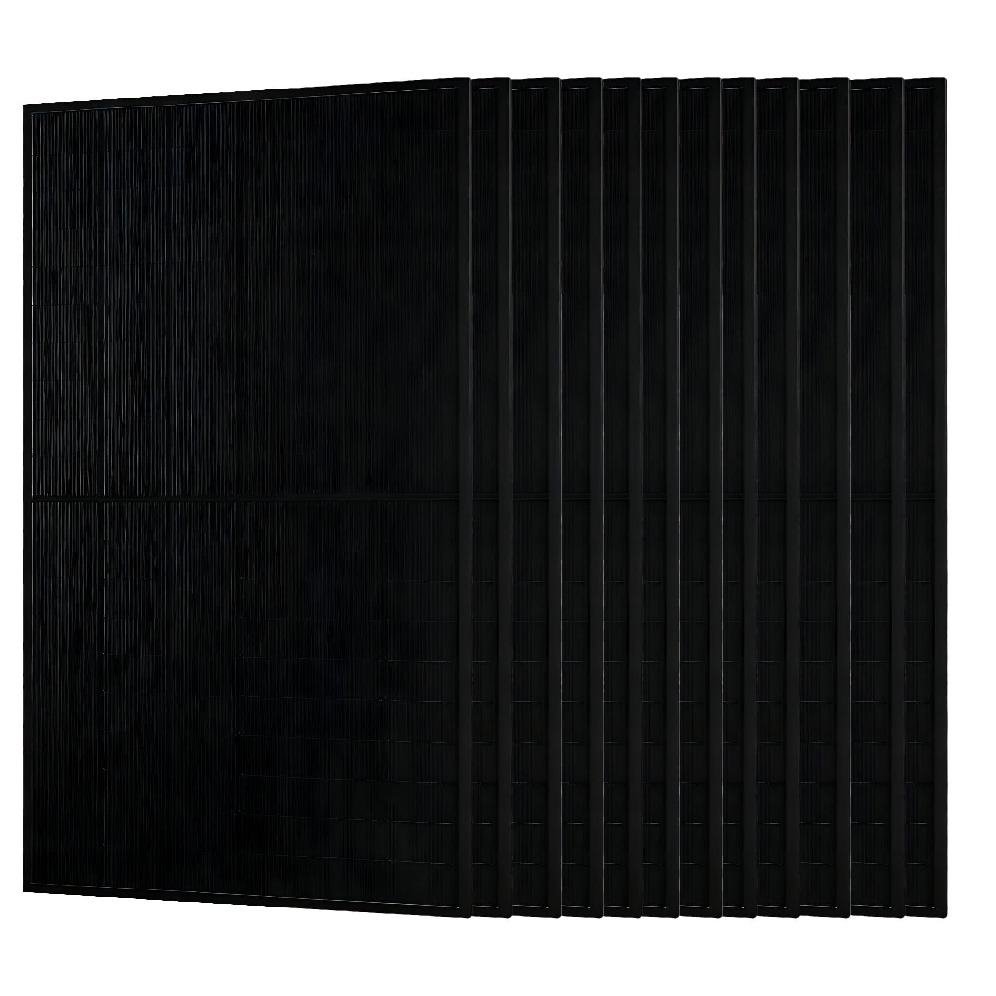 JA Solar Solarmodul 500W Bifazial Glas-Glas Photovoltaik full black Solar panel 12 pcs