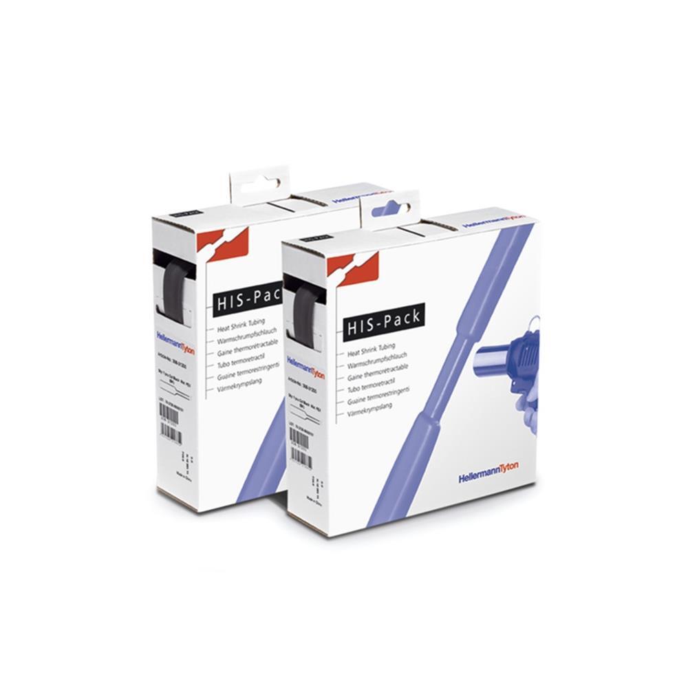 HellermannTyton Spender-Box HIS-1 Ø vor/nach Schrumpfung: 12.7 mm/6.4 mm Schrumpfrate 2:1 5 m Schwarz (300-31270)