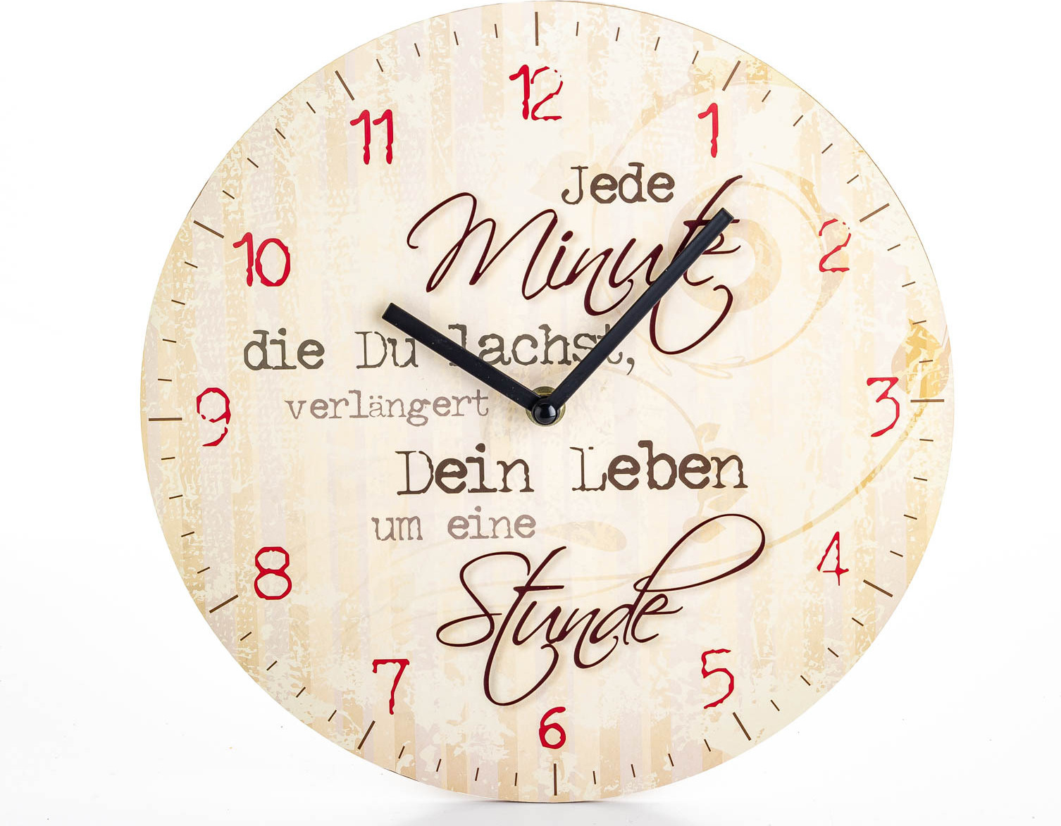 Cepewa Wanduhr mit Motivationsspruch Minute 50954-Minute