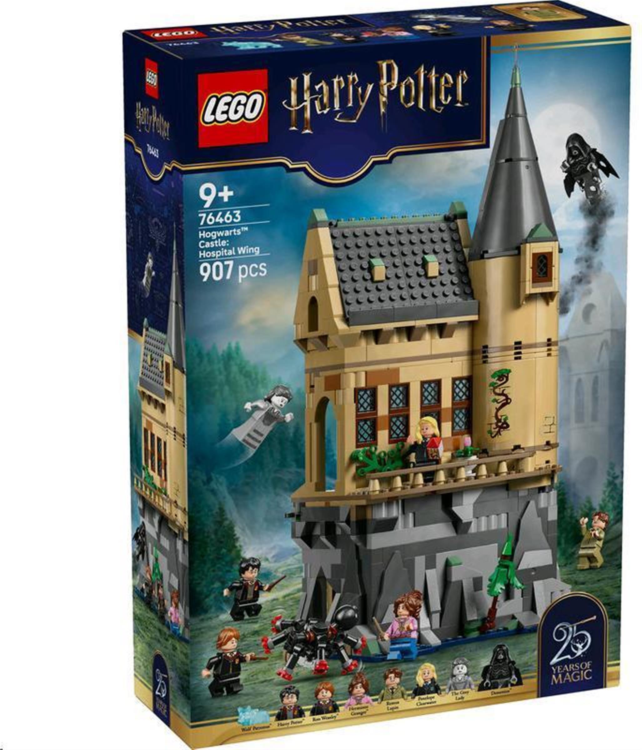 LEGO Harry Potter Rokfortský hrad: Nemocničné krídlo, Stavebnica, 9 rok / roky, Plast, 907 kusov, 1,43 kg