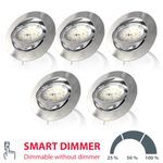 B.K.Licht Einbaustrahler LED 5er SET Deckenspot ultra-flach Einbauleuchte Strahler dimmbar
