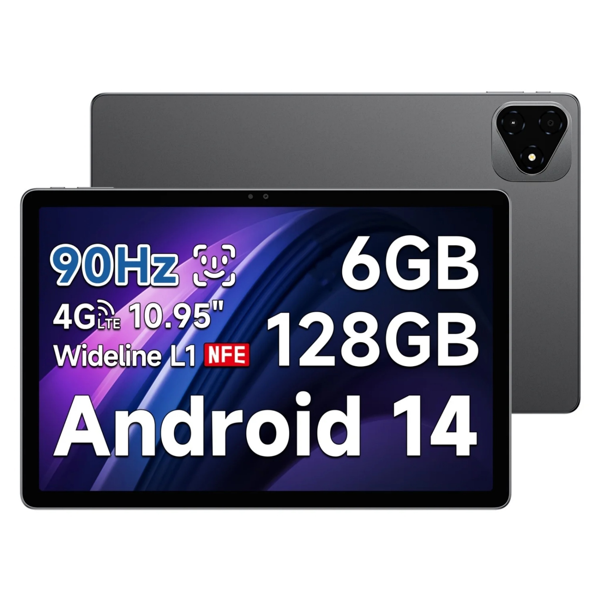 Tablet Alldocube iPlay 60 Pro - MediaTek Helio G99 Prozessor 10,95 Zoll Bildschirm Android 14 6GB+128GB 7000mAh Akku - Grau TP-CUBEIP60PSIM6G128GGRY