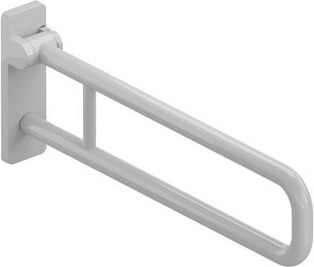 HEWI Stützklappgriff Ser 801, L:850mm, Aluminiumkern reinweiß