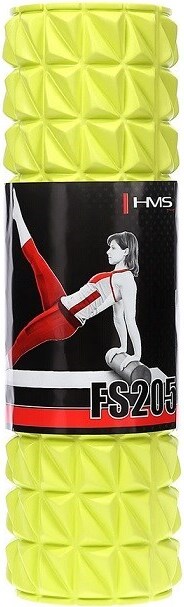 Rouleau de massage en mousse jaune 45cm pour la gym