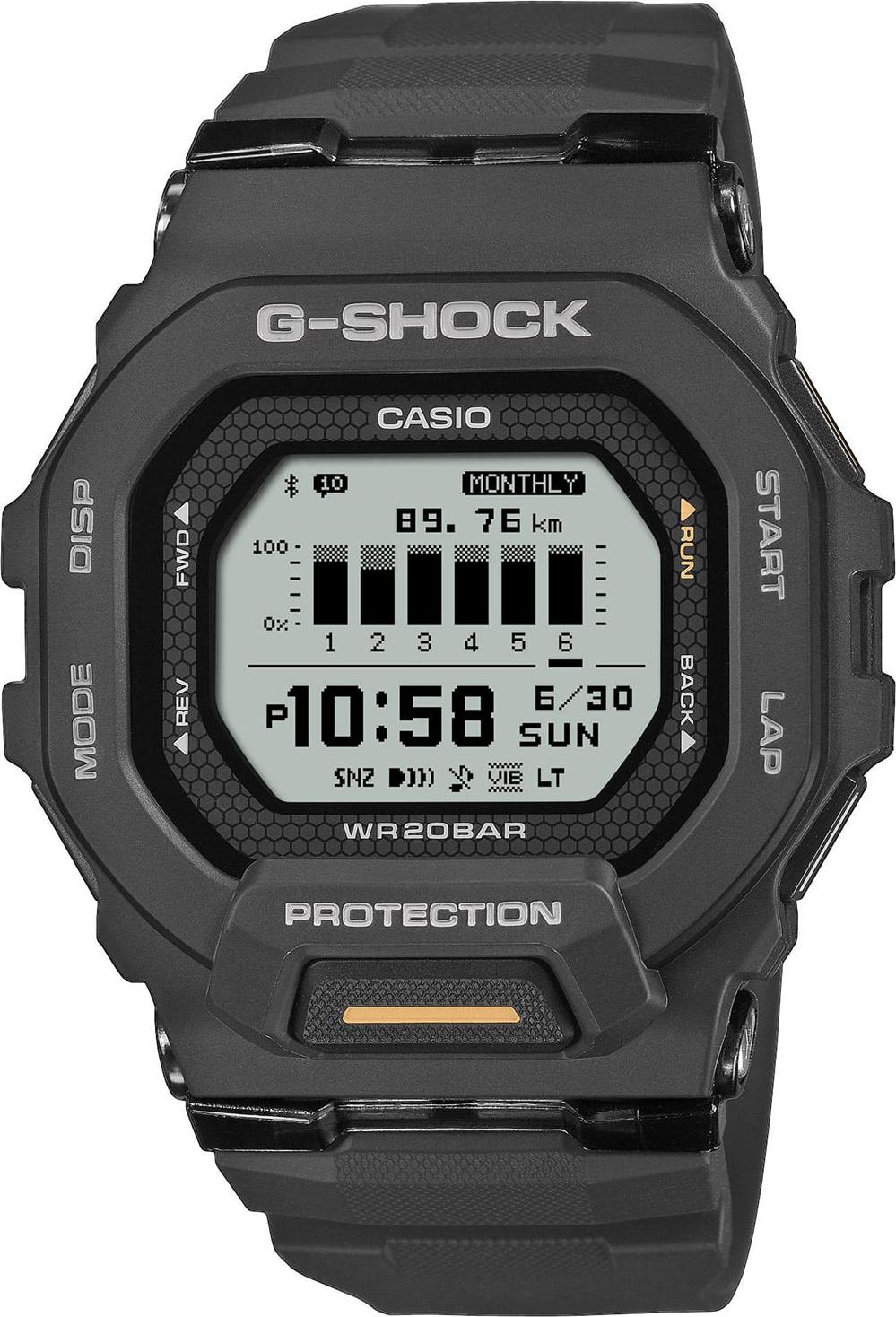 Uni digitálne hodinky Casio G-SHOCK G-SQUAD GBD-200-1A1ER Resin, čierne