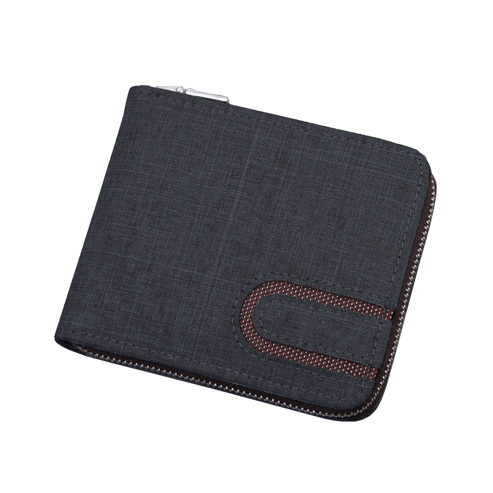 PMALT Herrenmode Bifold Multi Card Slots Geldbörse Karte Bargeld Kurze Halter Geldbörse Schwarz