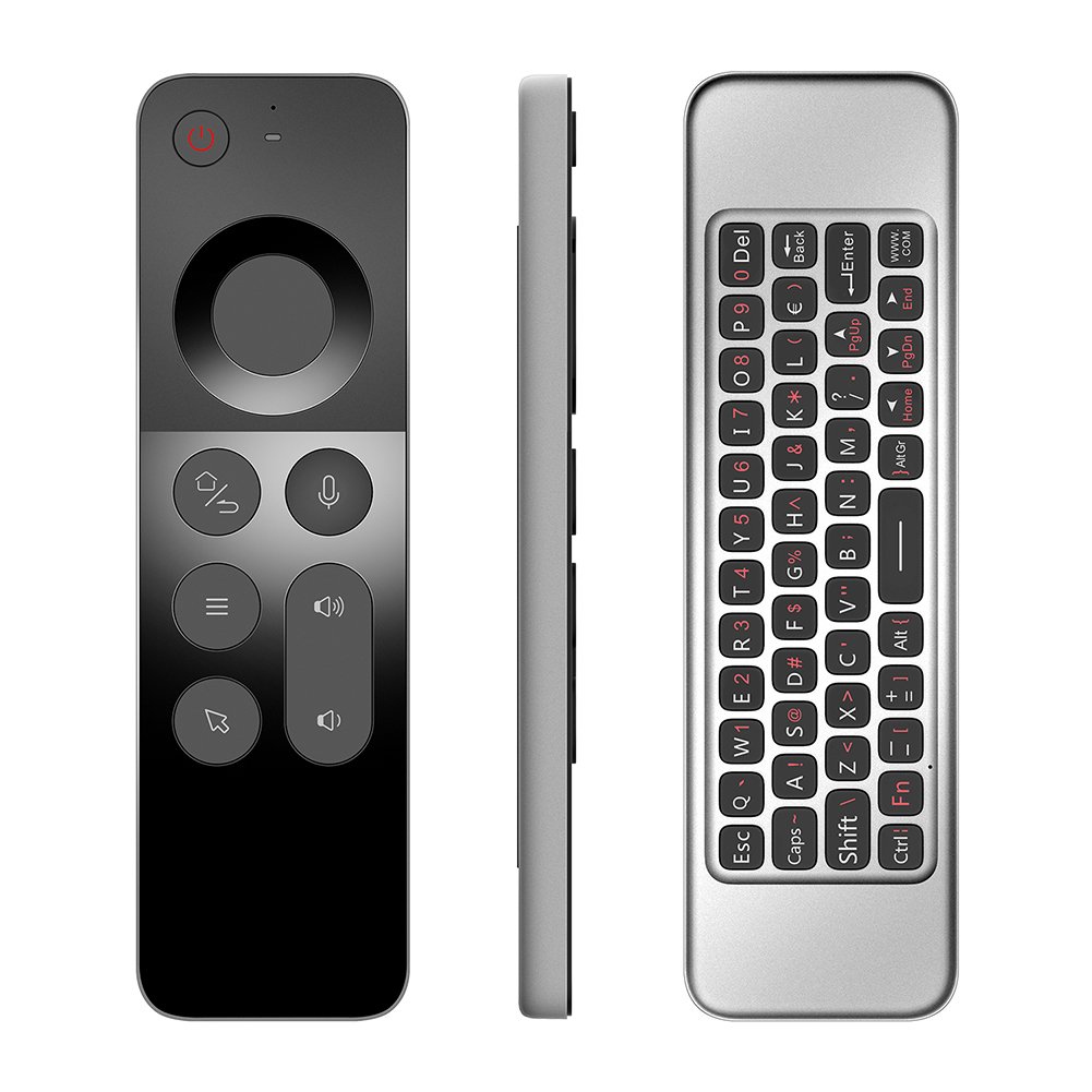 ANTCOOL W3 2.4G Wireless Air Mouse Gyroscope Ir Learning Smart Voice Remote Control Mini Keyboard für Android TV Box / Mac OS / Linux