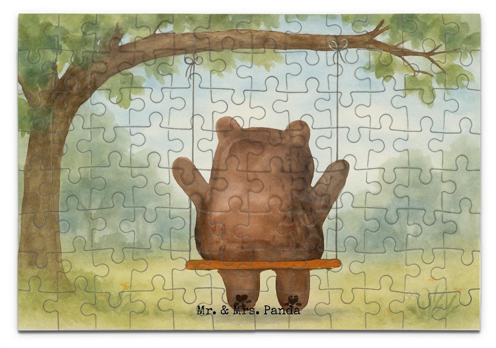 Mr. & Mrs. Panda Puzzle Bär Schaukel Design 96 Teile - Weiß - Geschenk, 2000, 1500, Verlust Trauer Trauergeschenk Traurig Trösten Trost Liebeskummer Liebe Verliebt, 500 PD-1965921-STANDARD