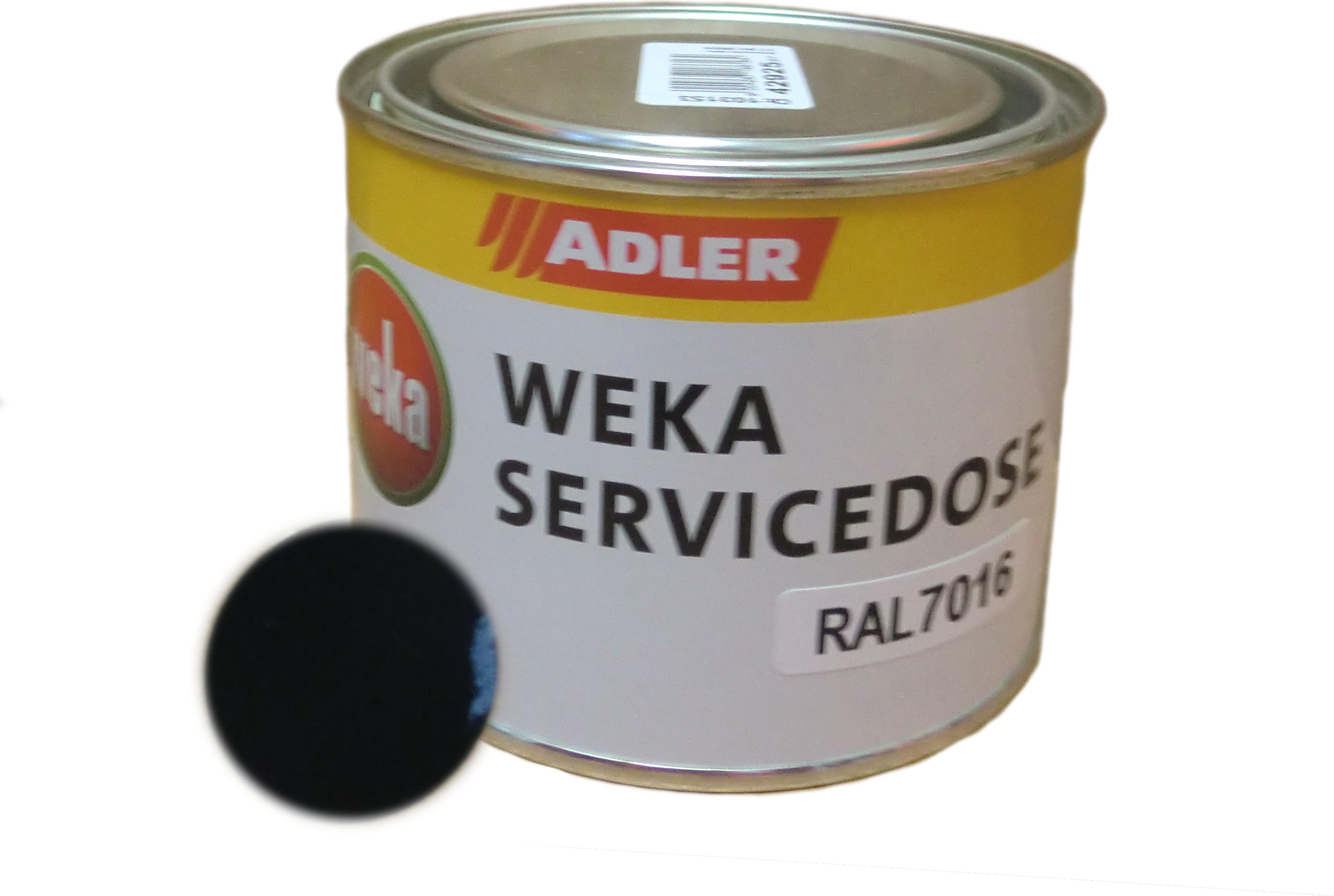 Weka Farbdose 375 ml anthrazit (RAL 7016) für Ausbesserungsarbeiten