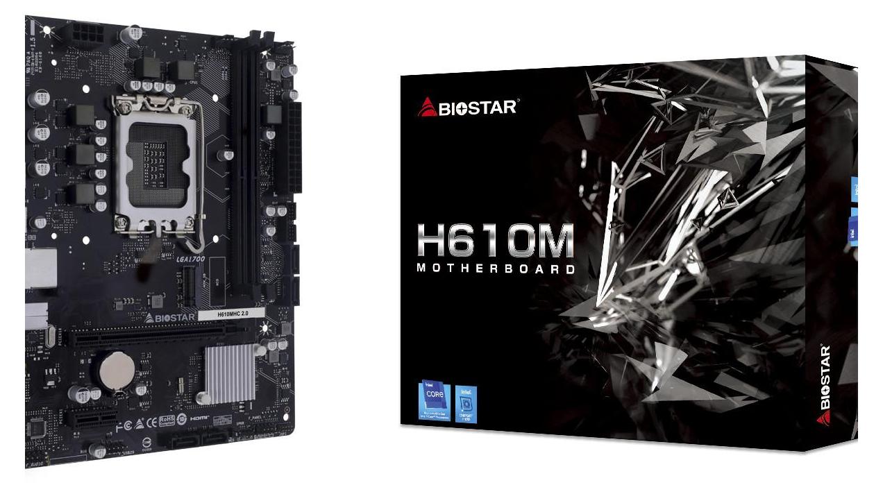 Biostar H610MHC 2.0, Intel, LGA 1700, Intel® Celeron®, Intel Core i3 12th Gen, Intel Core i3 13th Gen, Intel Core i3 14th Gen, Intel..., DDR4-SDRAM, 64 GB, DIMM