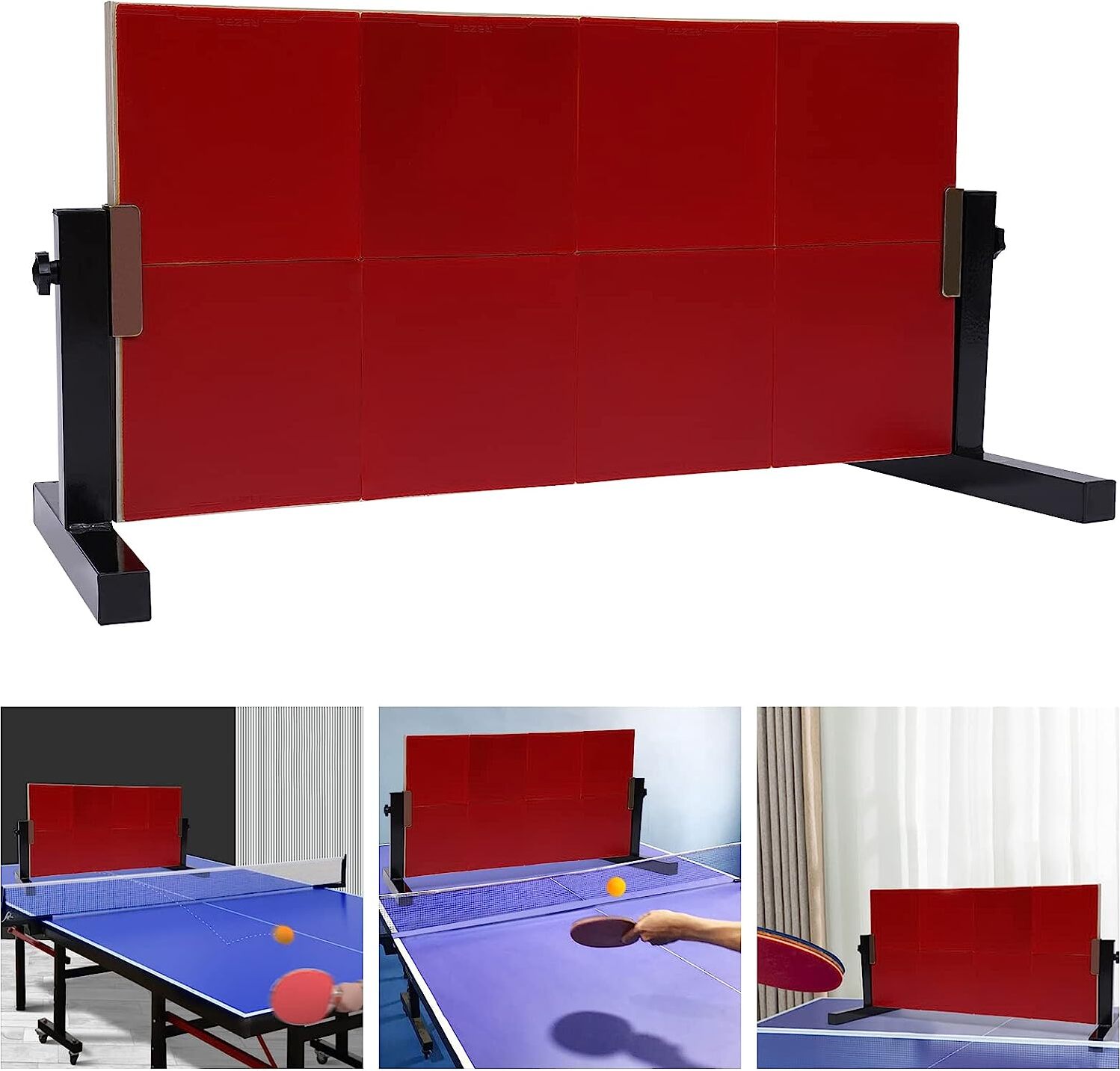 LLAA Tischtennis Rebound Board – Freistehend Mit Ständer, 360° Verstellbar, 80x40 Cm, Für Solo-Training