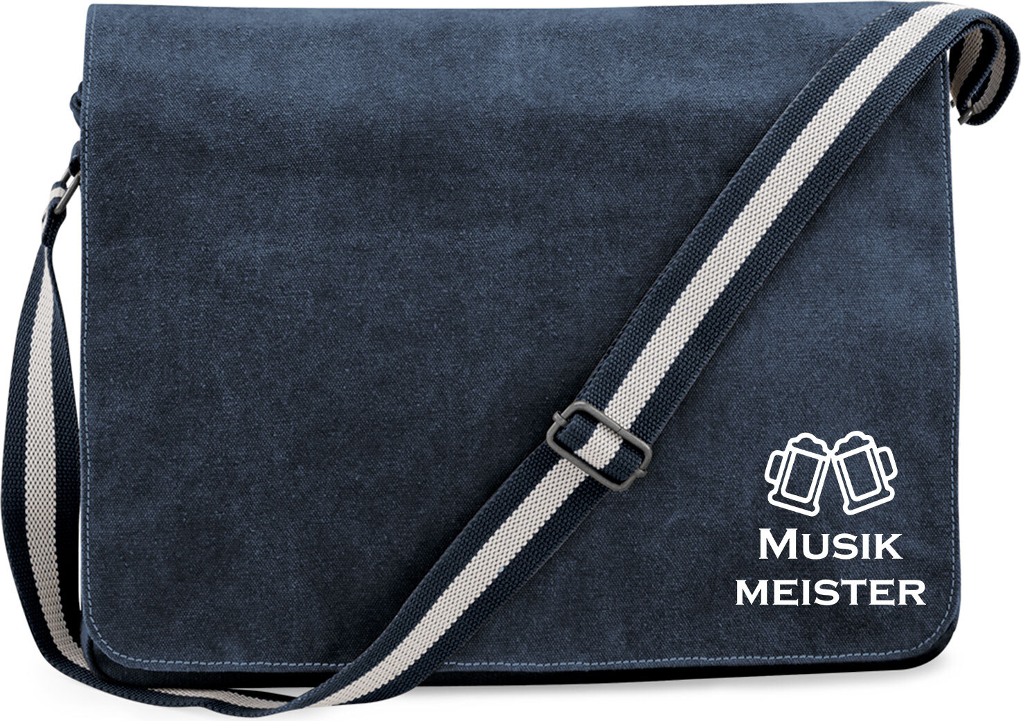 Hellweg Druckerei Huuraa Laptoptasche Musikmeister Spielmanszug Geschenk 14 Liter Vintage Navy Canvas Musikmeister Präsent 3791CUT-VNAV
