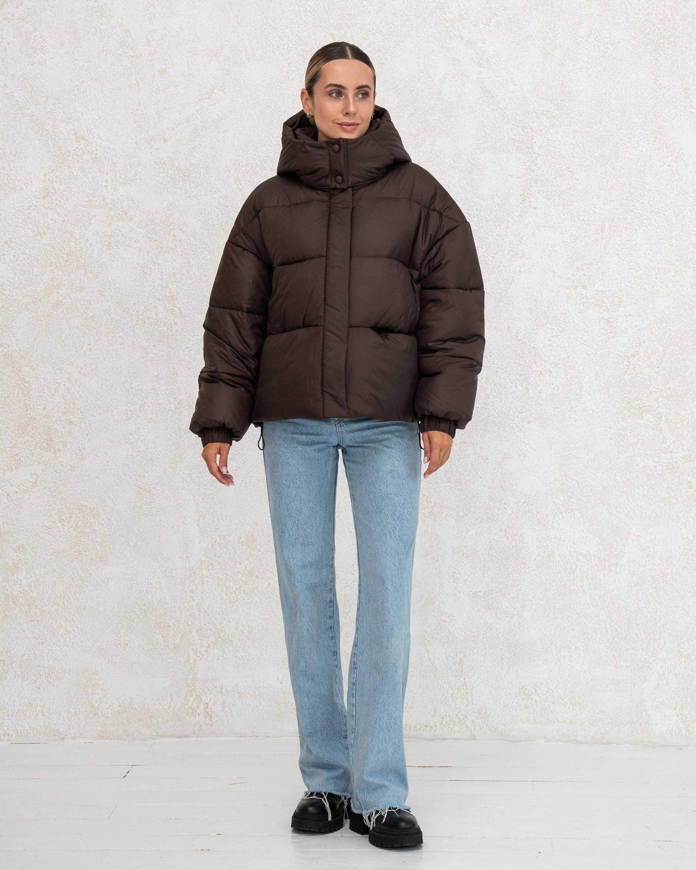 Damen-Winterjacke mit Kunstdaunen 0470 - M Schokolade A.G.