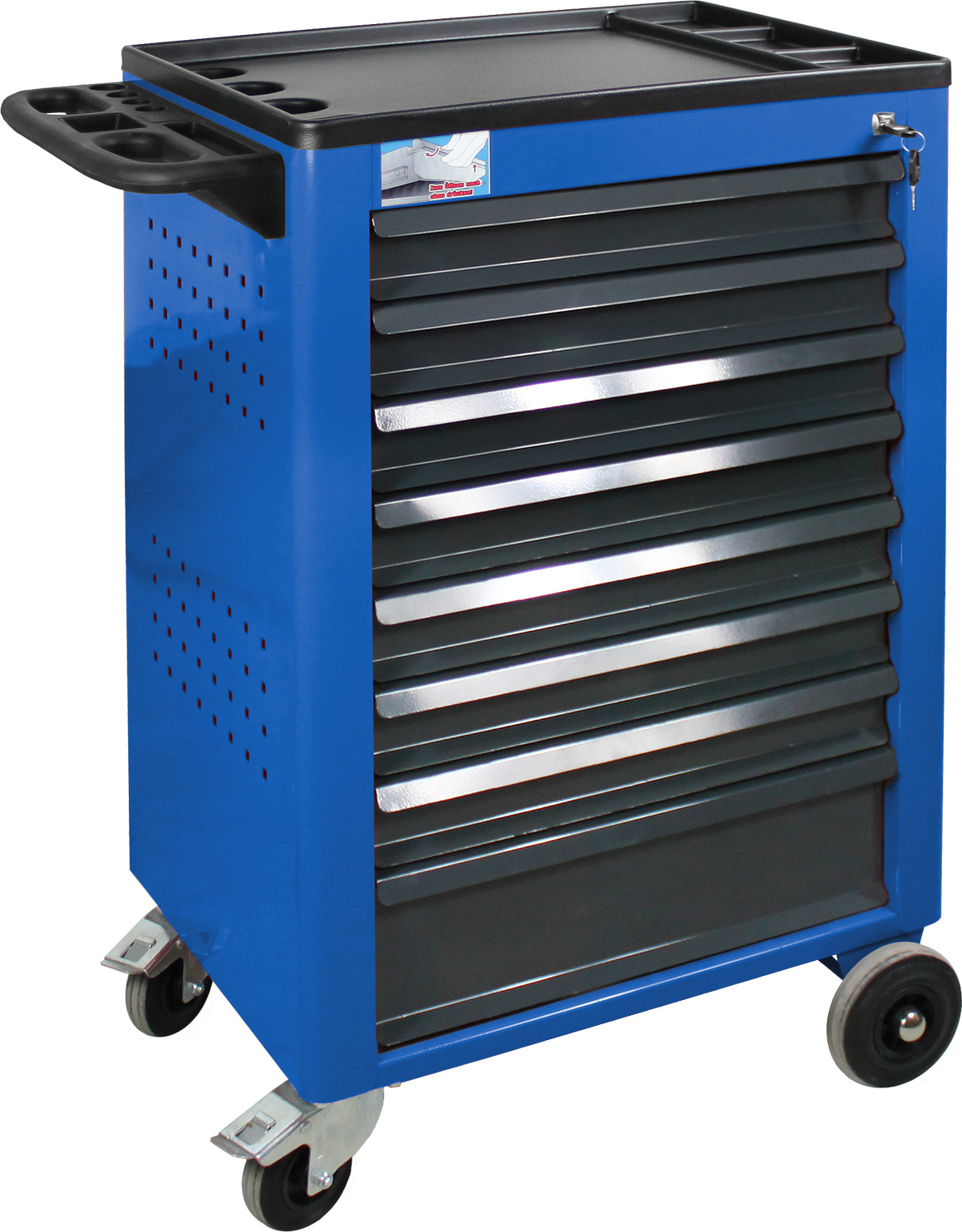Werkstattwagen Cheetah | 8 Schubladen | HxBxT 96x61x45cm | Enzianblau