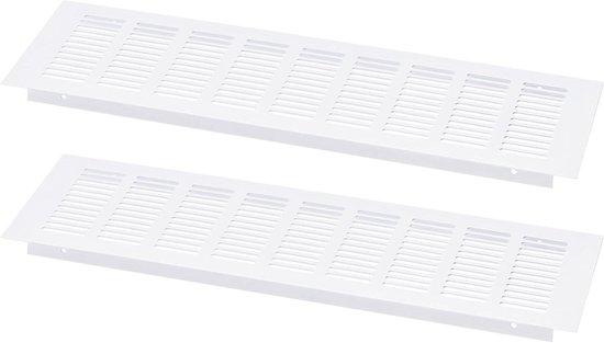 OEM Luchtroosterafdekking - voor schoenenkast und Kledingkast - Weiß - Gitter 400 x 80 mm 2026