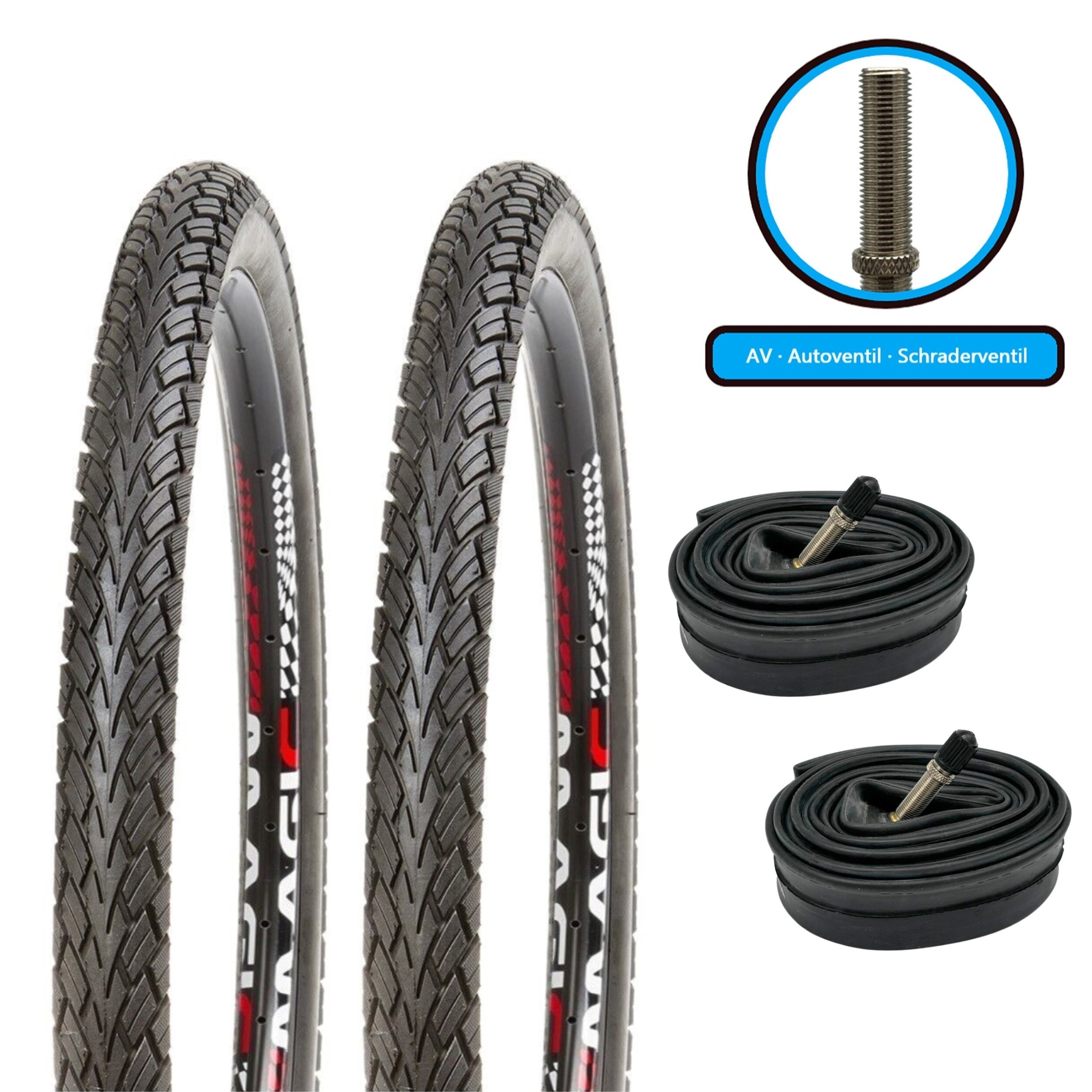 2x 28 Zoll Fahrrad City Reifen Stollenprofil 47-622 28x1,75 MTB Satz